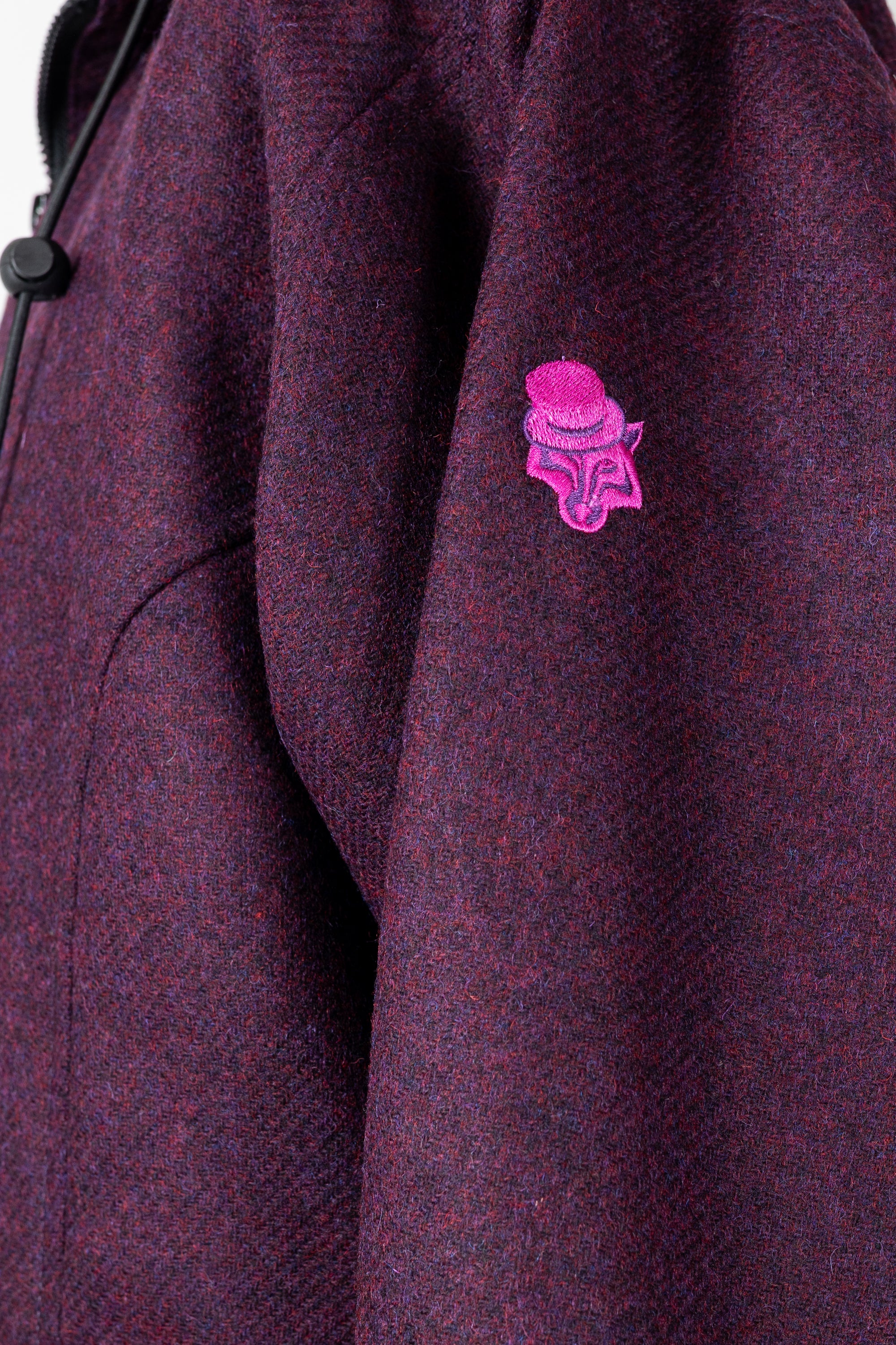 Damson tweed hoodie