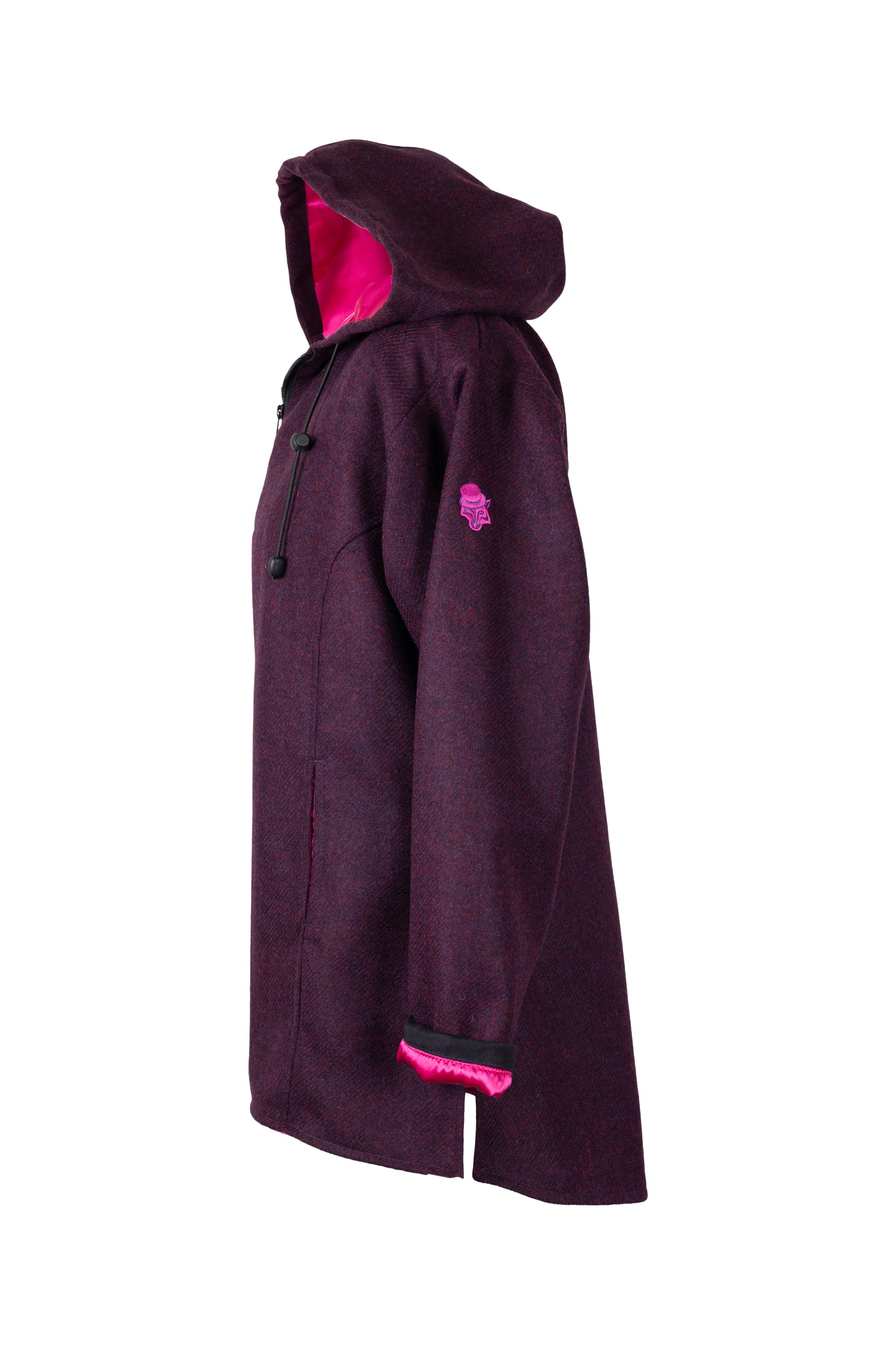 Damson tweed hoodie
