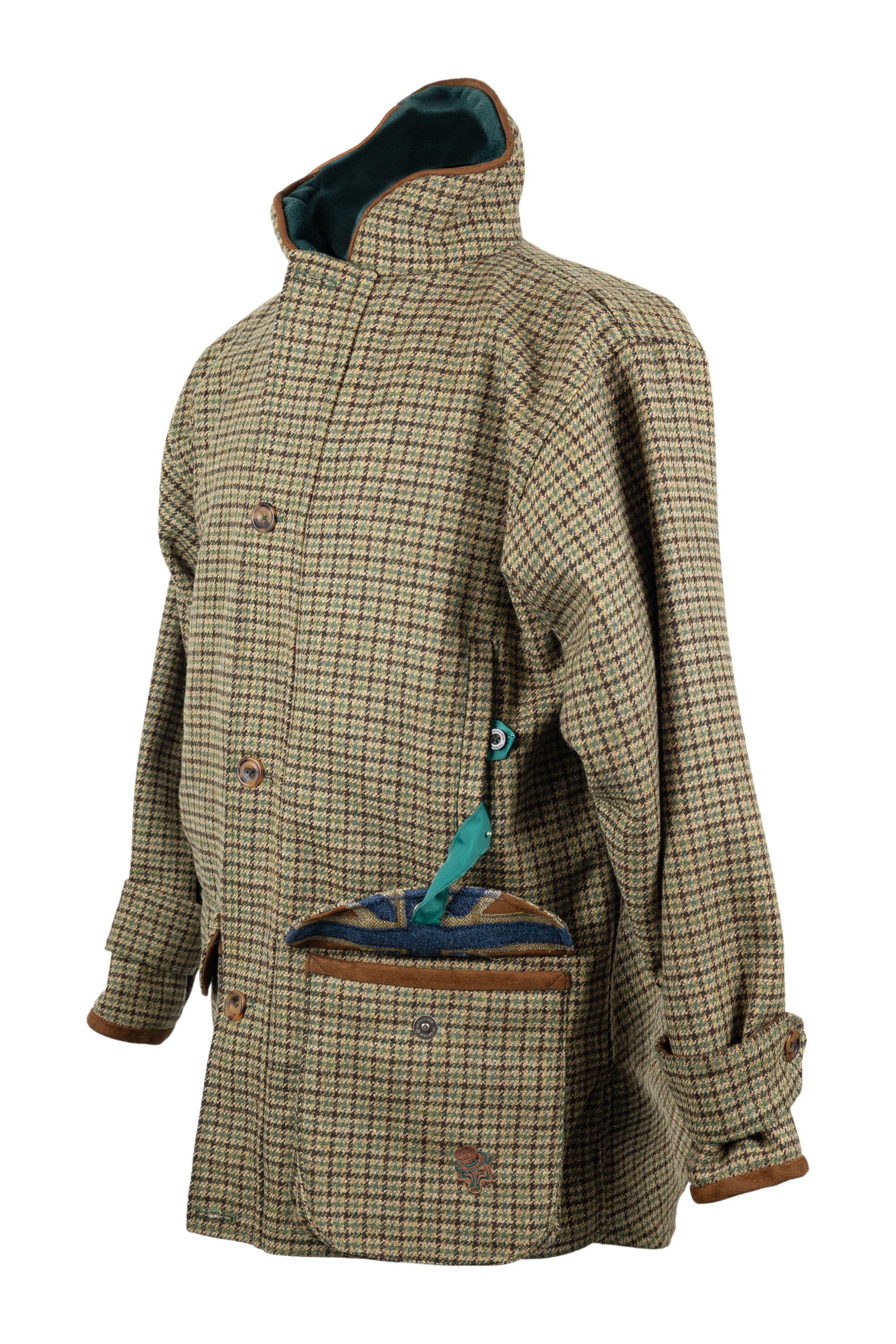 Houndstooth Brace Tweed Shooting Coat